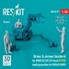 RESKIT RSF48-0092 Driver & airmen (modern) (3 pcs) (MHU-83 D/E lift truck UPPER loading position for RSK48-0009) (3D Printed) (1/48)